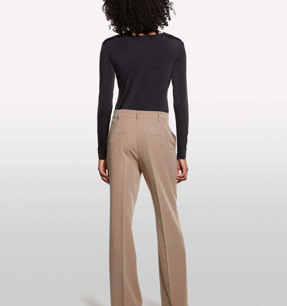 Brown palazzo trousers - women's palazzo trousers - Brown | Sisley image number 2